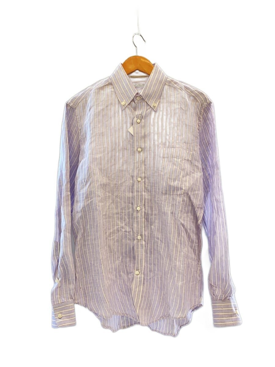 【中古】Loro Piana◆リネン/名取り草落ちこむ/長袖プルオーバー/40/リネン/縞模様/? NULL ?【メンズウェア】