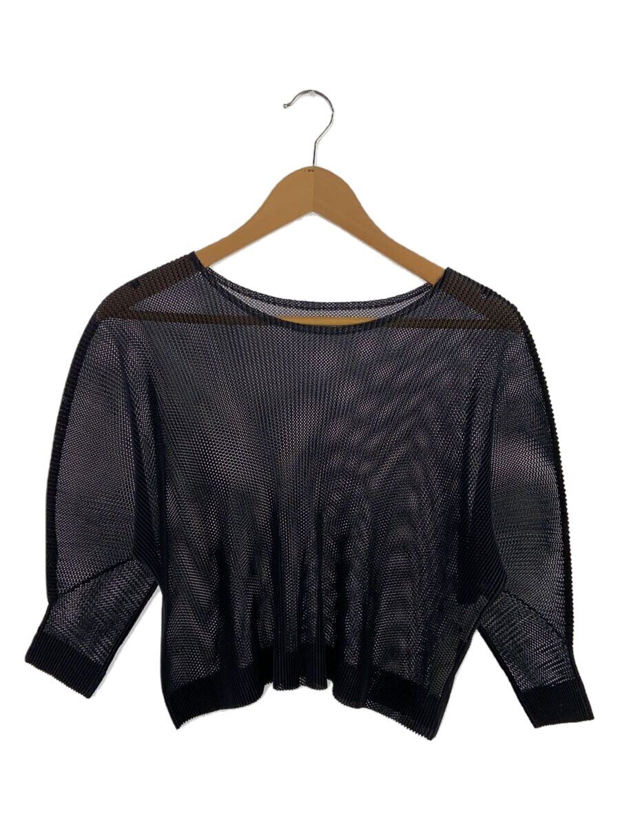 【中古】PLEATS PLEASE ISSEY MIYAKE◆カットソー/2/ポリエステル/BLK/無地/PP53-FK252//【レディースお召しもの】