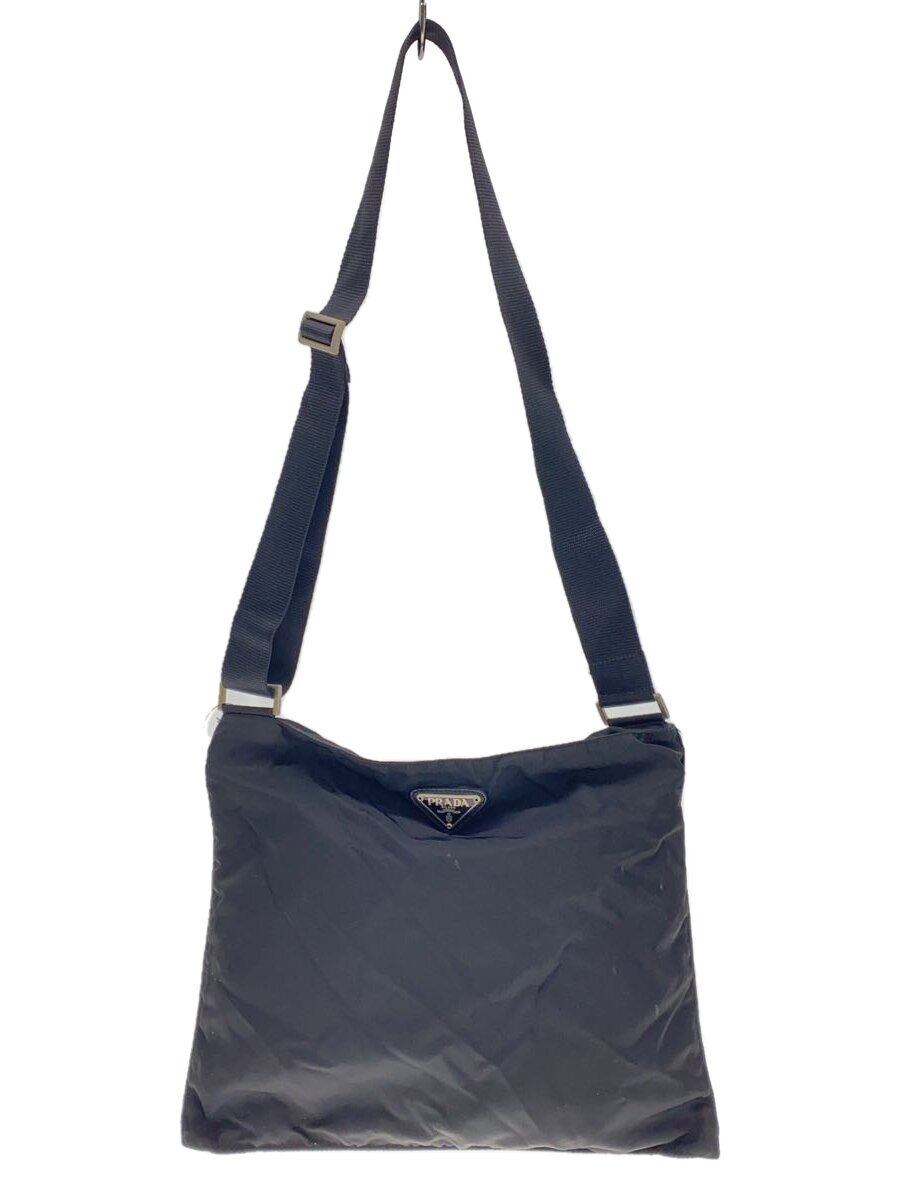 【中古】PRADA◆汚れ有/トライアングルロゴ/ショルダーバッグ/ナイロン/BLK【バッグ】｜2ｎｄ STREET 店