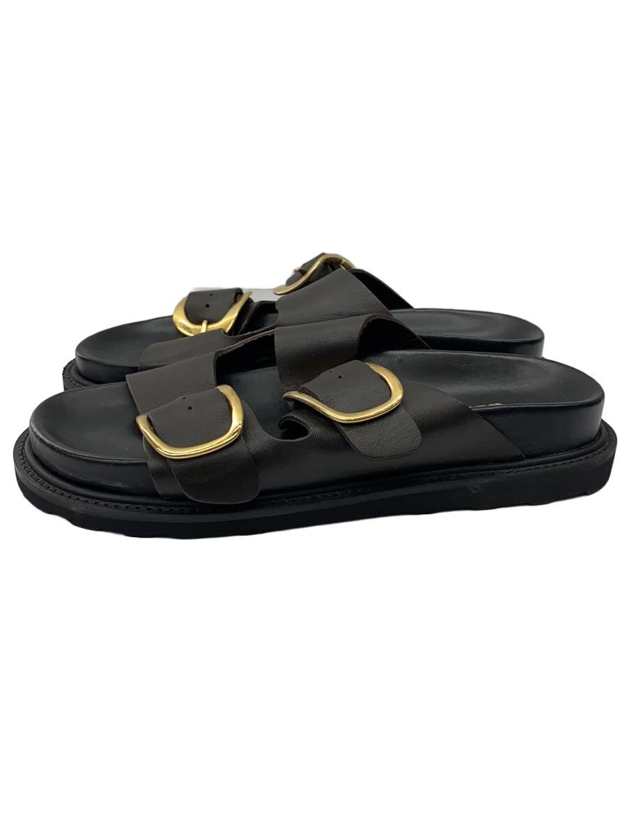 【中古】Caminando◆サンダル/US8/BLK/なめし革【シューズ】