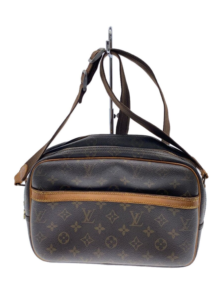 【中古】LOUIS VUITTON◆通信員PM_モノグラム・帆布_BRW/PVC/BRW【御徒面子】