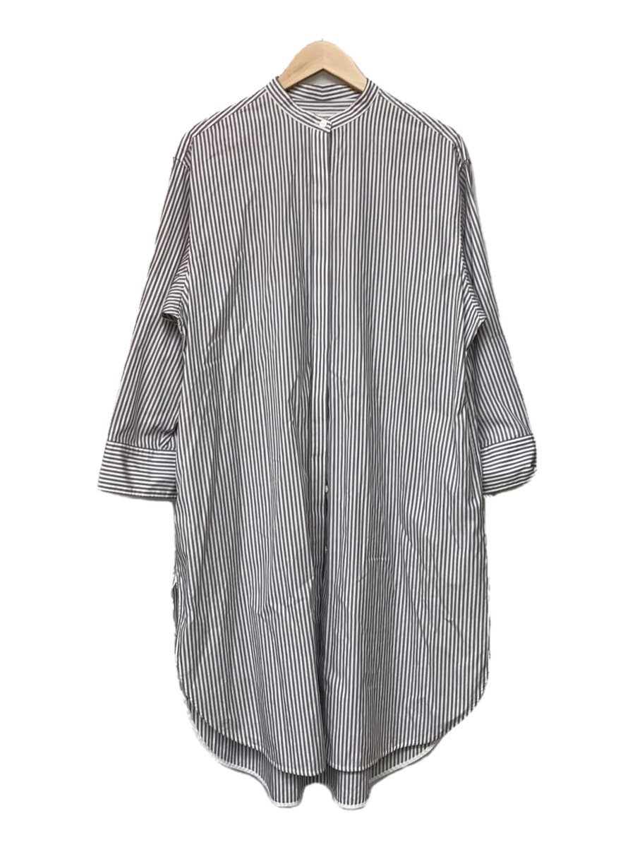 【中古】23区◆縞模様長袖衣装/44/綿織物/WHT/縞模様/437980//【レディース御召しもの】
