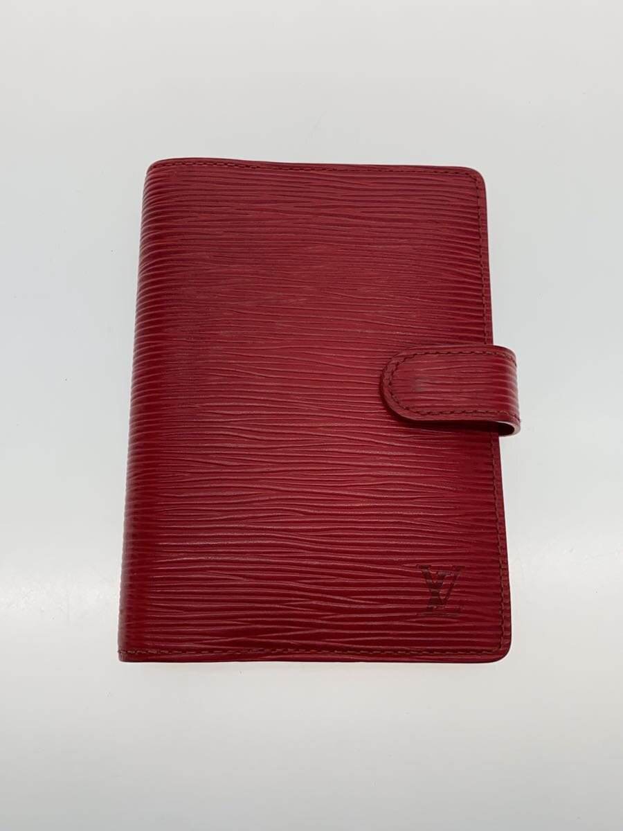 【中古】LOUIS VUITTON◆議事日程PM_エピ_RED/なめし革/RED/レディース【服飾雑貨他】