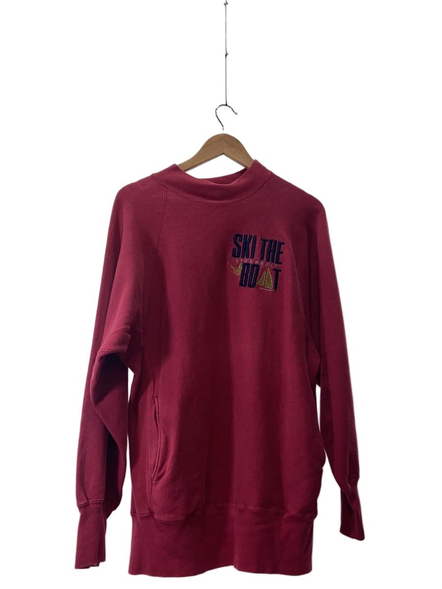 【中古】Champion◆90s/usa製/MOCK NECK /流汗/XL/綿織物/RED/無地【メンズウェア】
