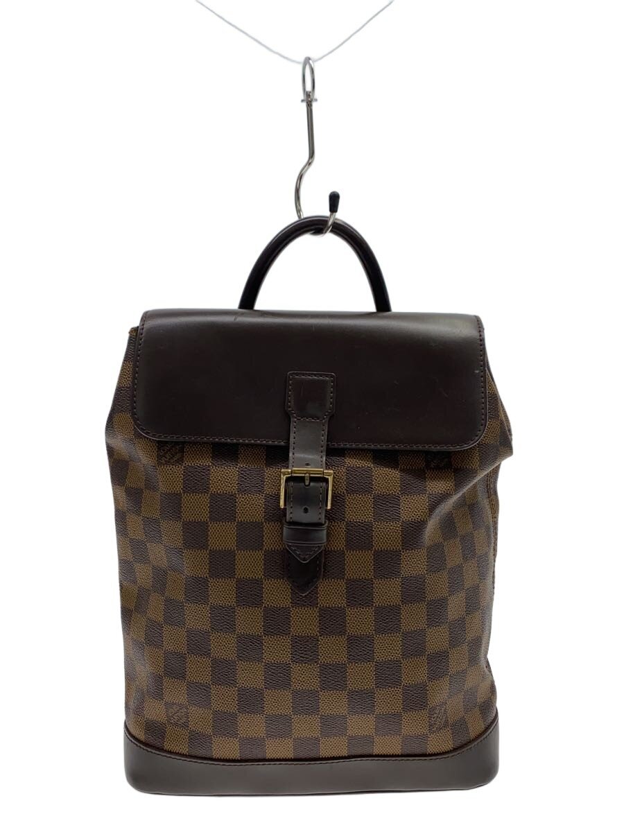 【中古】LOUIS VUITTON◆ソーホー_ダミエ・エベヌ/PVC/BRW【御徒面子】