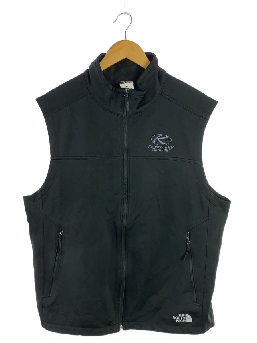 【中古】THE NORTH FACE◆ソフトシェルベスト/XL/ポリエステル/BLK/NF0A3LGZ【メンズウェア】
