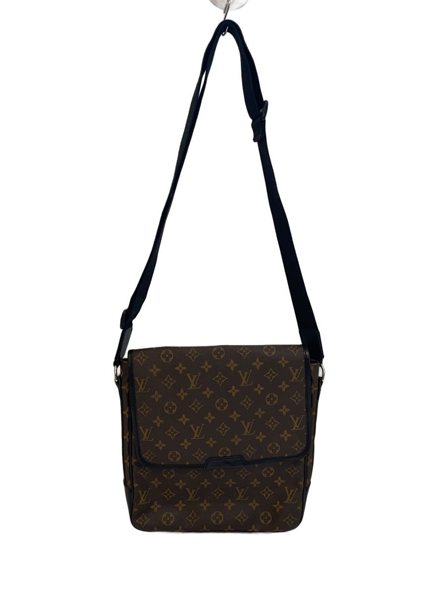 【中古】LOUIS VUITTON◆二階建てバスMM_モノグラム・マカサー/PVC/赤銅色/M56715【御徒面子】