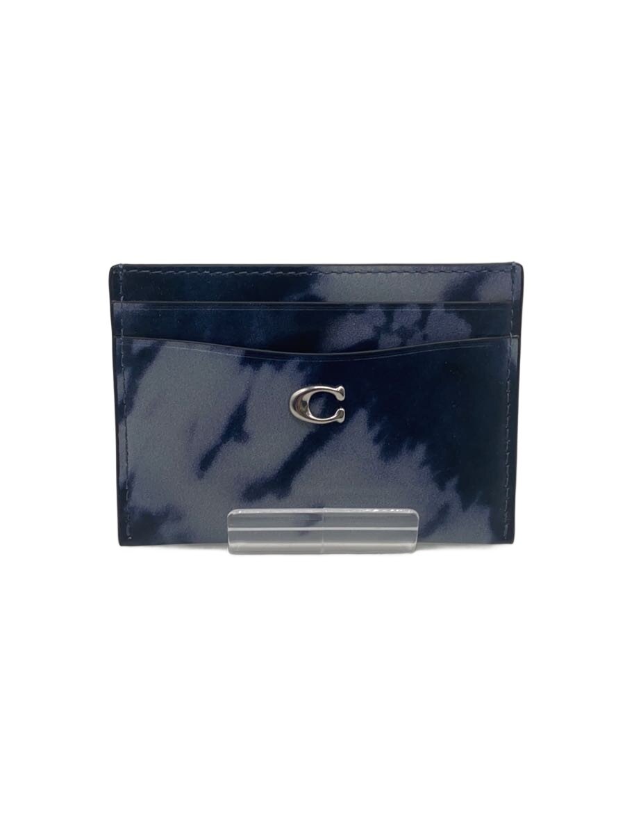 【中古】COACH◆歌留多入れもの/なめし革/BLU/レディース【服飾雑貨他】