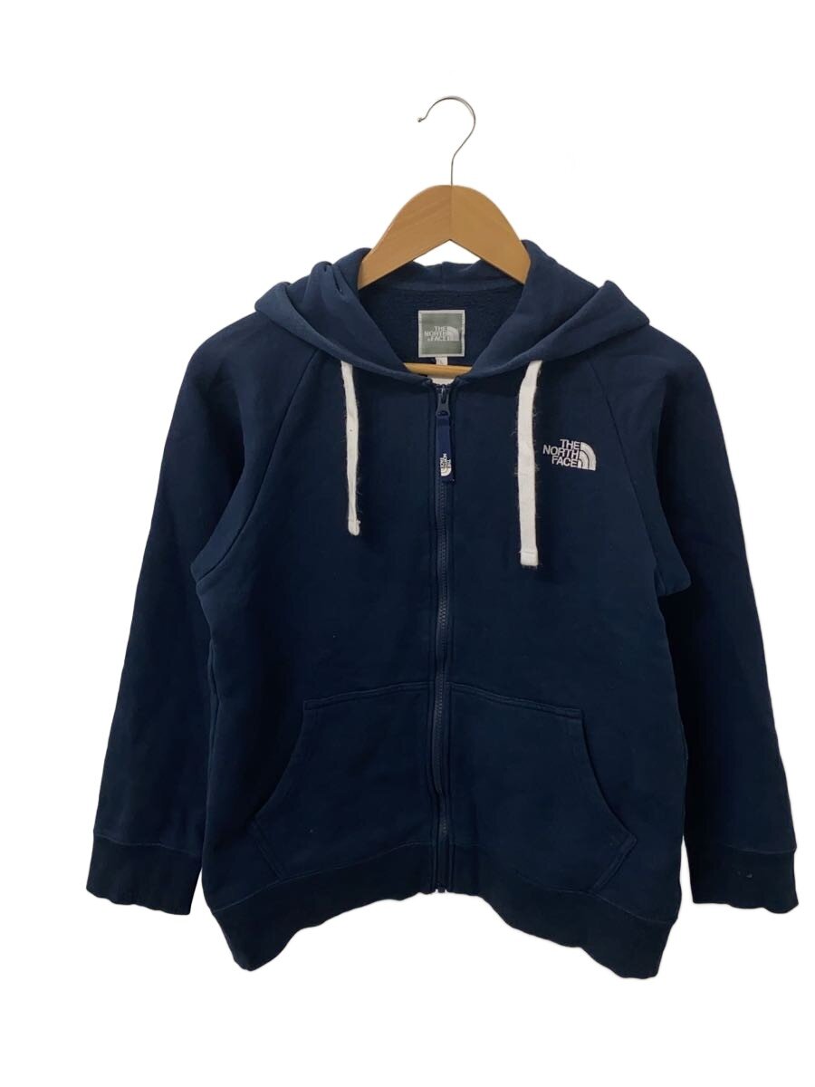 【中古】THE NORTH FACE◆REARVIEW FULL ZIP HOODIE_リアビューフルジップフーディ/L/綿織物/NVY/無地【レディース御召しもの】