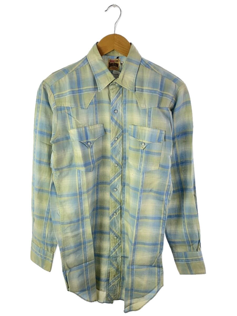 【中古】Levi’s◆60s/TIMBERLINE SHIRT/ウェスタンシャツ/長袖プルオーバー/15/BLU/読み合わせる【メンズウェア】