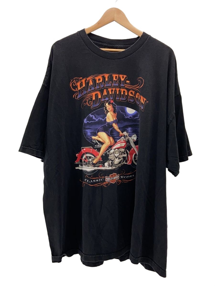 【中古】HARLEY DAVIDSON◆御姉さん刷り上げる/2010年製/プルオーバー/4XL/綿織物/黒いこと【メンズウェア】