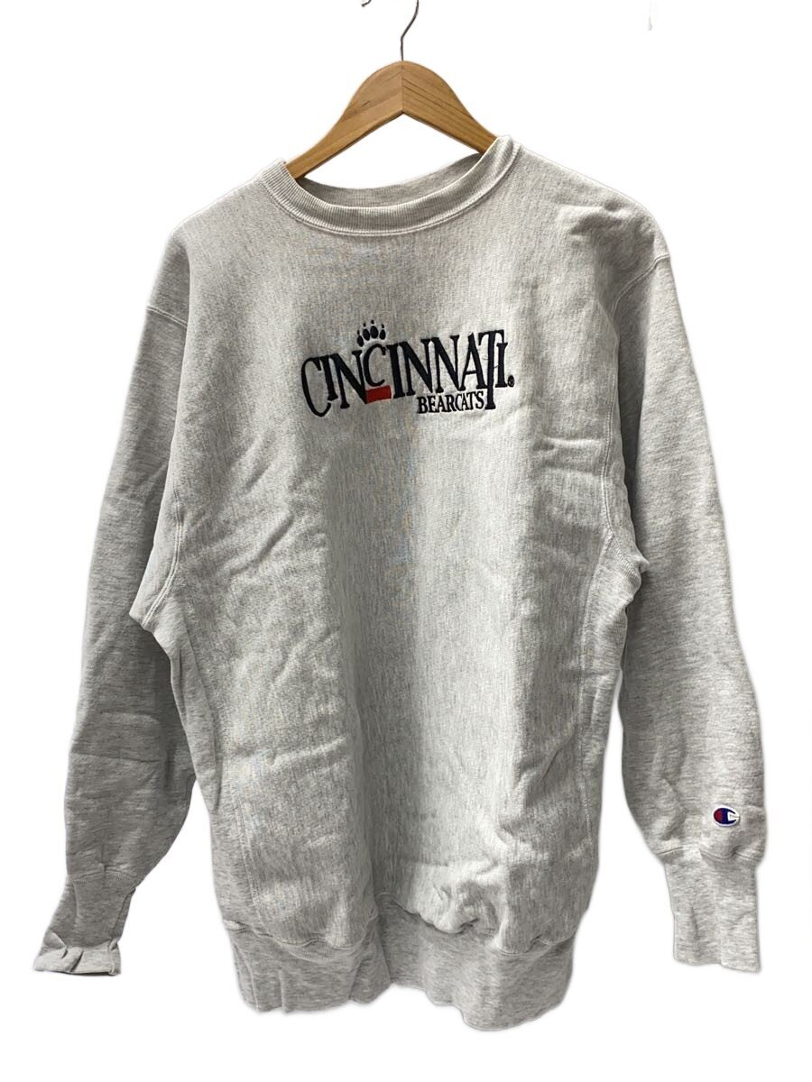 【中古】Champion◆流汗/90s/リバースウィーブ/メキシコ合衆国製/XXL/綿織物/薄墨色/GRY/無地【メンズウェア】