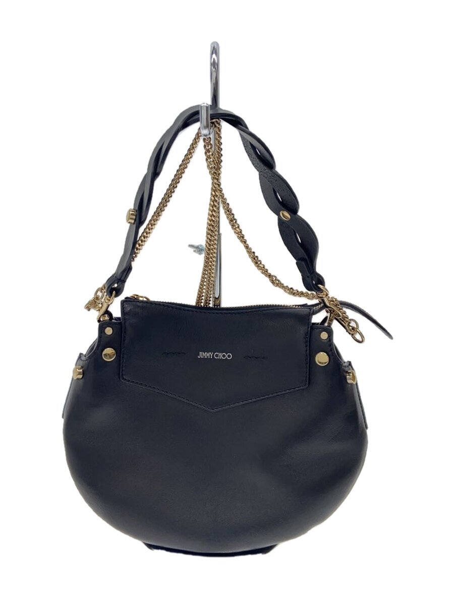 【中古】JIMMY CHOO◆Artie Mini Leather/アーティ/2way/チェーンショルダーバッグ/レザー/ブラック【バッグ】｜2ｎｄ STREET 店
