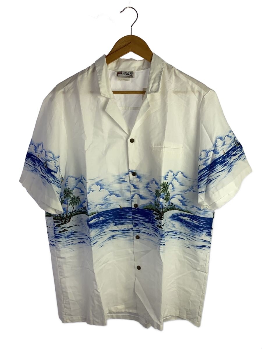 【中古】MALIHINI HAWAII/ハワイ州プルオーバー/セットアップ/XL/綿織物/WHT【メンズウェア】