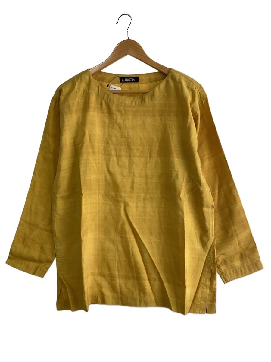 【中古】ISSEY MIYAKE◆長袖カットソー/M/人絹/YLW/無地/PE11-FJ035//【レディース御召しもの】
