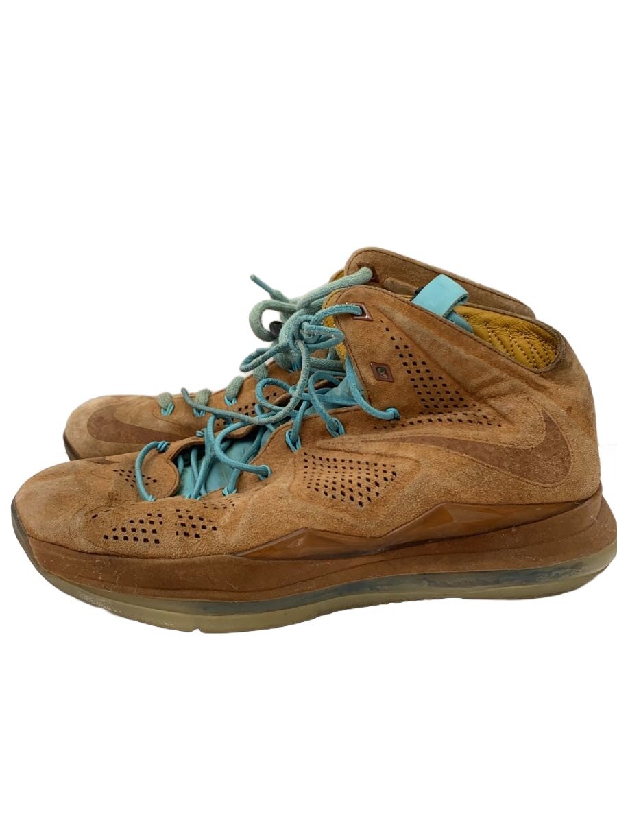 【中古】NIKE◆LEBRON X EXT QS/レブロン/駱駝/607078-200/28糎/CML/なめし革【シューズ】
