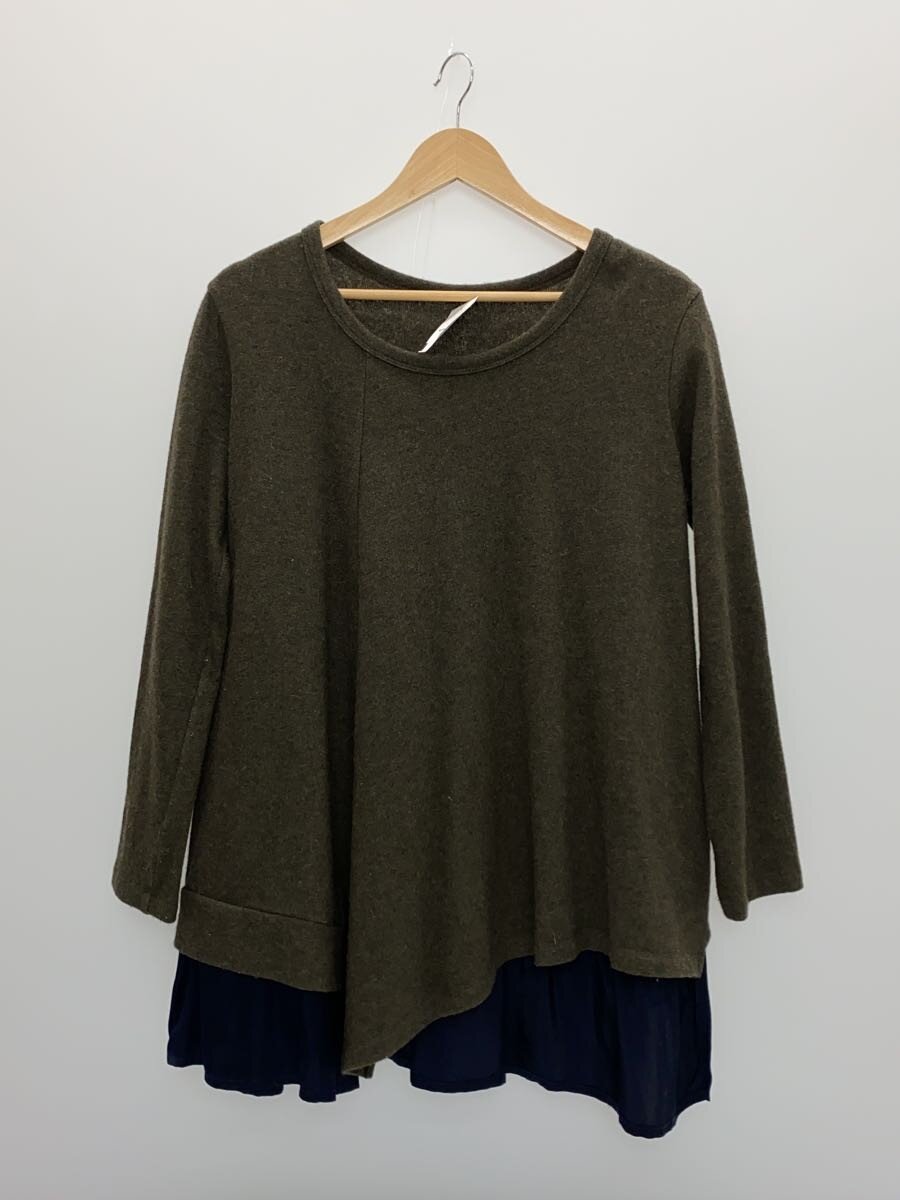 【中古】Y’s◆編み物・スウェーター(朦々たる)/2/羊毛/GRN/YY-T15-165【レディースお召しもの】