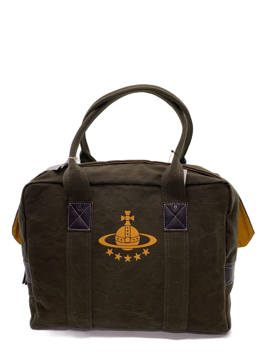 【中古】Vivienne Westwood◆ボストンバッグ/帆布/KHK/VWH243【御徒面子】