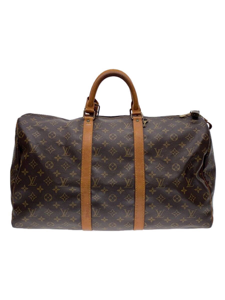 【中古】LOUIS VUITTON◆キーポル・バンドリエール55_モノグラム・帆布_BRW/PVC/BRW【御徒面子】