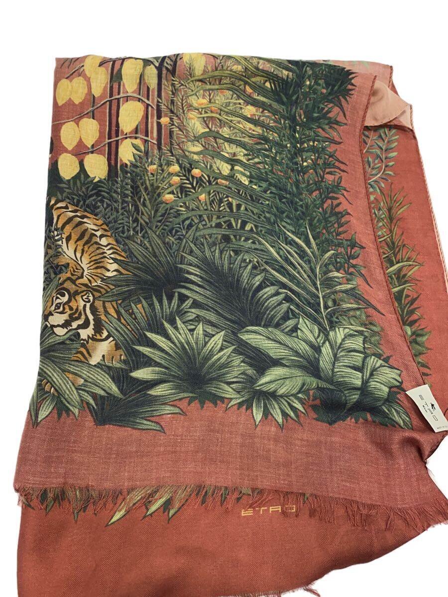 【中古】ETRO◆えり巻き/人絹/PNK/総柄/レディース【服飾雑貨他】