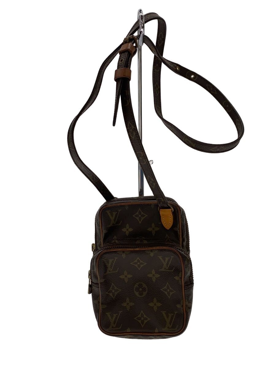 【中古】LOUIS VUITTON◆ミニ・アマゾン_モノグラム・帆布/PVC/BRW【御徒面子】