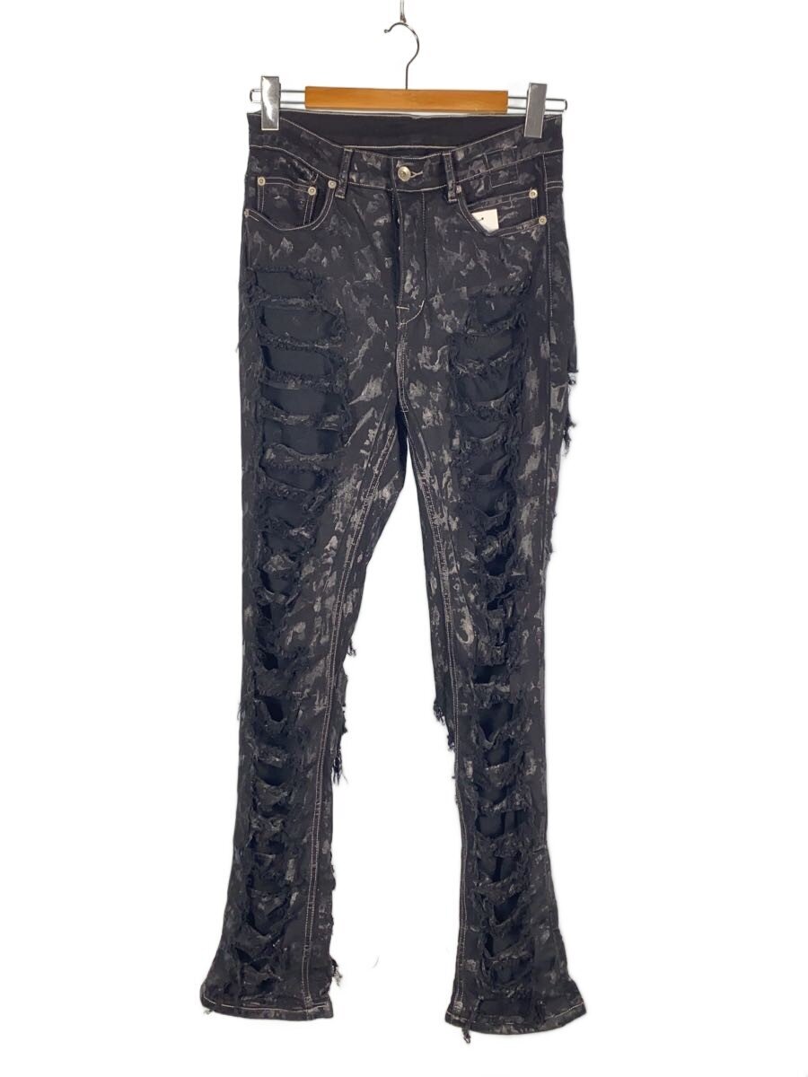 【中古】RICK OWENS DRKSHDW◆Detroit Cut Slim Fit Jeans/30/綿織物/BLK/DU01B7366-SBSLH【メンズウェア】