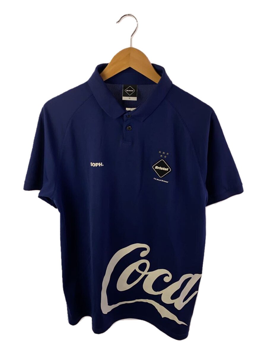 【中古】F.C.R.B.(F.C.Real Bristol)◆スポーツシャツ/XL/ポリエステル/NVY/FCRB-200027【メンズウェア】