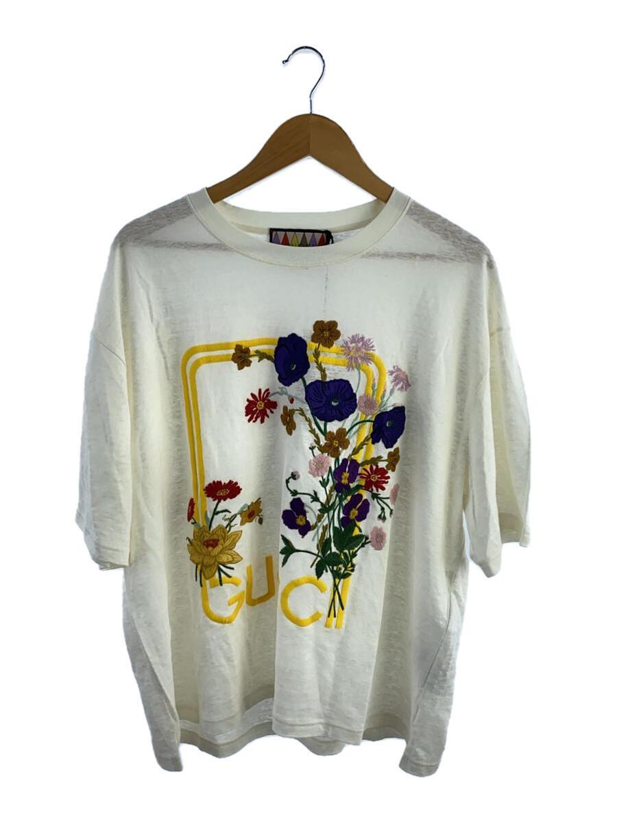 【中古】GUCCI◆プルオーバー/L/綿織物/WHT/花柄/706918【メンズウェア】
