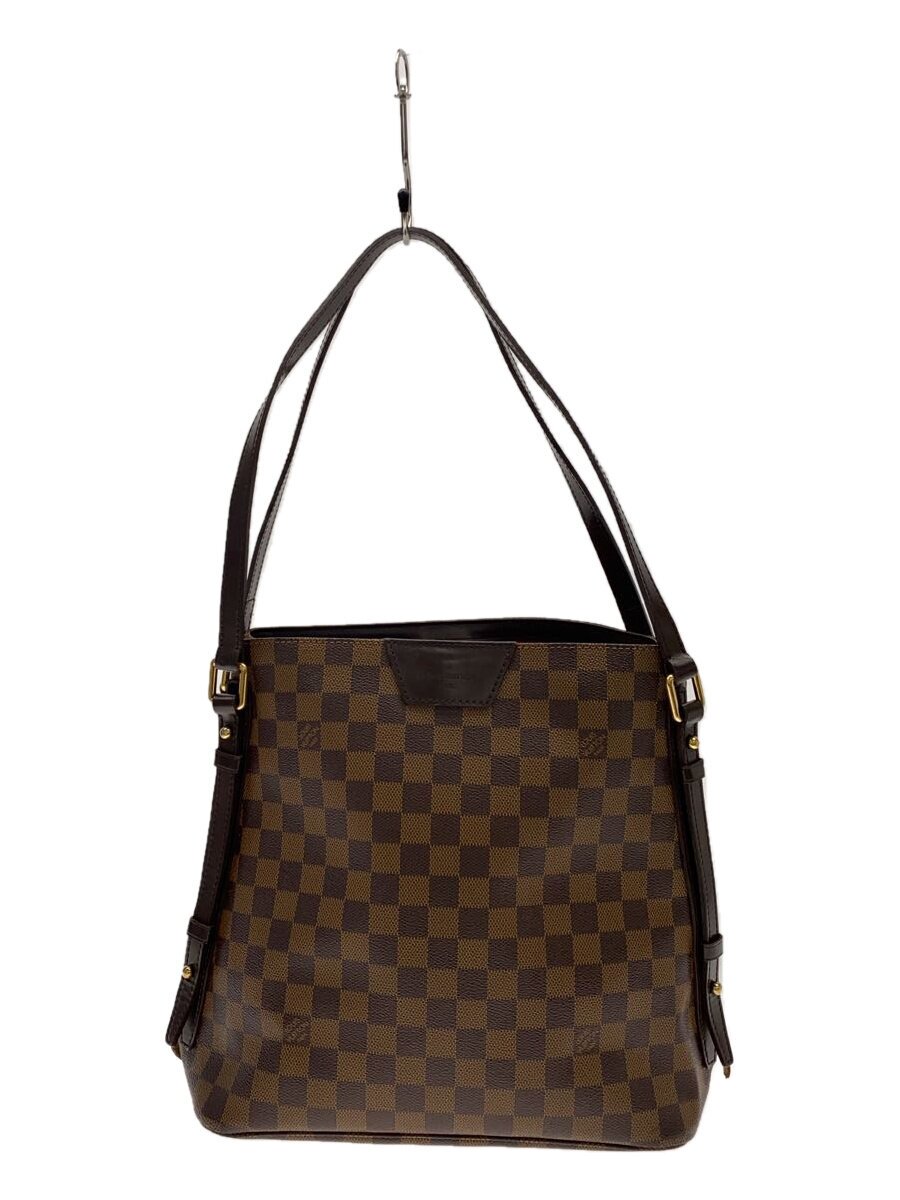 【中古】LOUIS VUITTON◆グレースフルPM_ダミエ・エベヌ/トートバッグ/PVC/BRW/総柄【御徒面子】