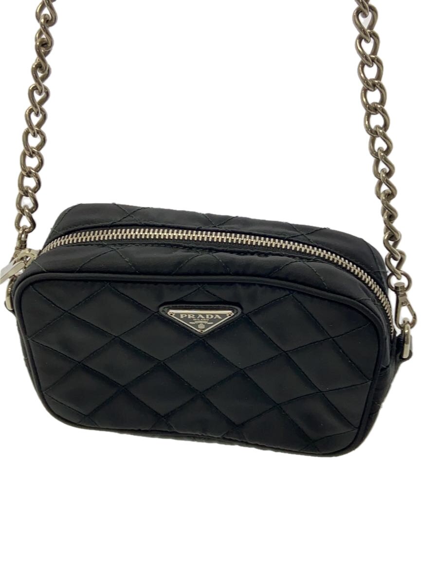 【中古】PRADA◆ショルダーバッグ/ナイロン/BLK/1BH0282AS3 F0002/P101 2016 302//【御徒面子】