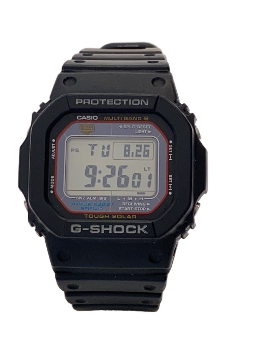 【中古】CASIO◆ソーラーウオッチ_G-SHOCK/デジタル/天然ゴム/BLK【服飾雑貨他】