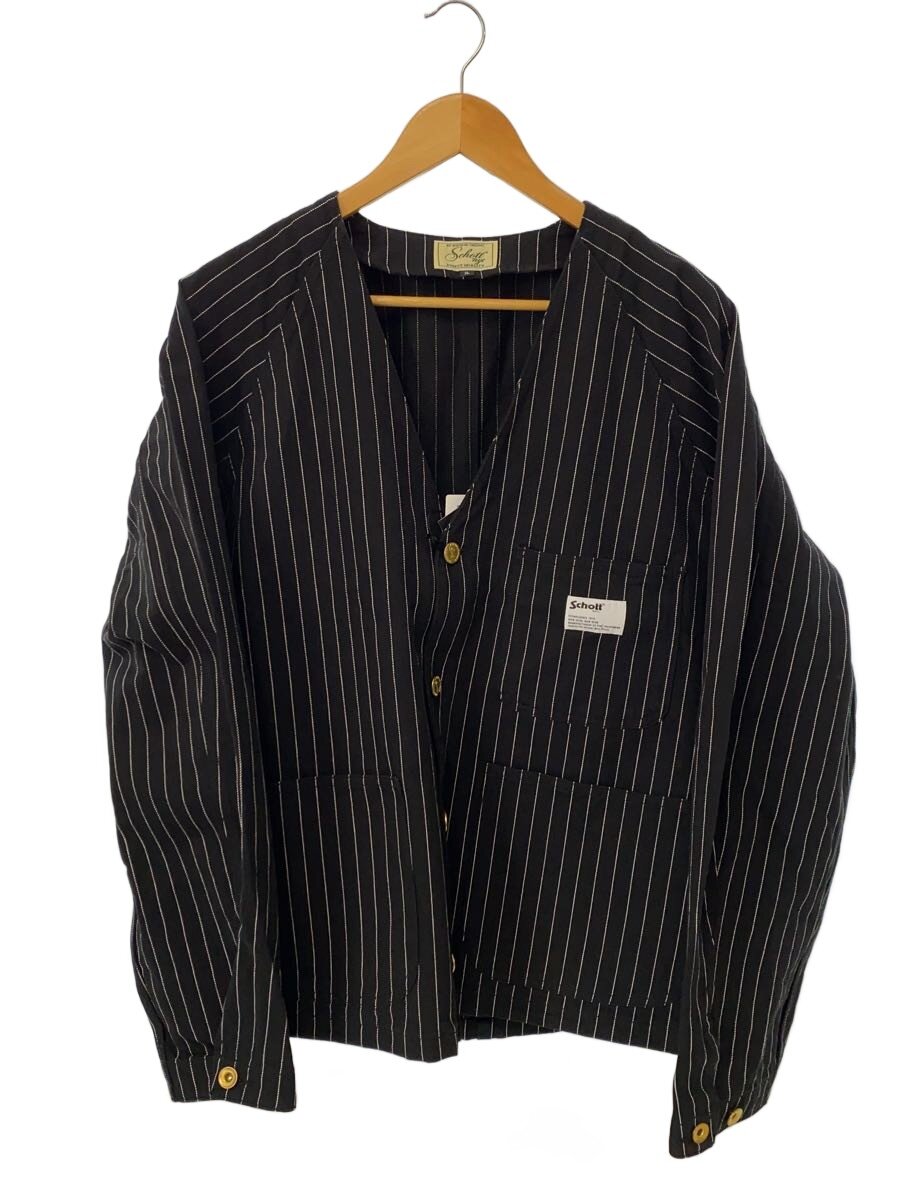 【中古】Schott◆ジャケット/XL/コットン/BLK/ストライプ/782-5252002【メンズウェア】｜2ｎｄ STREET 店