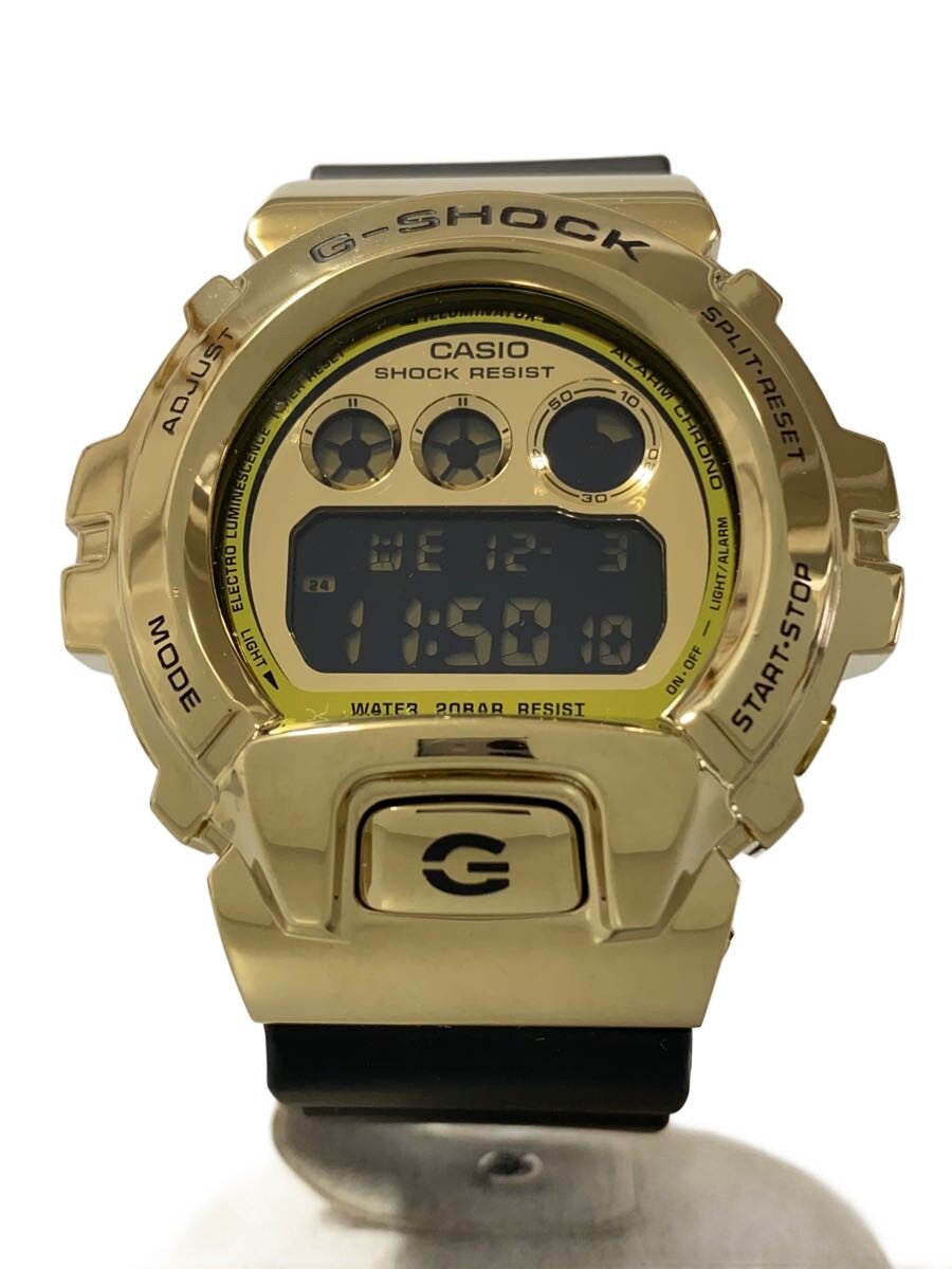 【中古】CASIO◆石英ウオッチ_G-SHOCK/デジタル/GLD/BLK【服飾雑貨他】