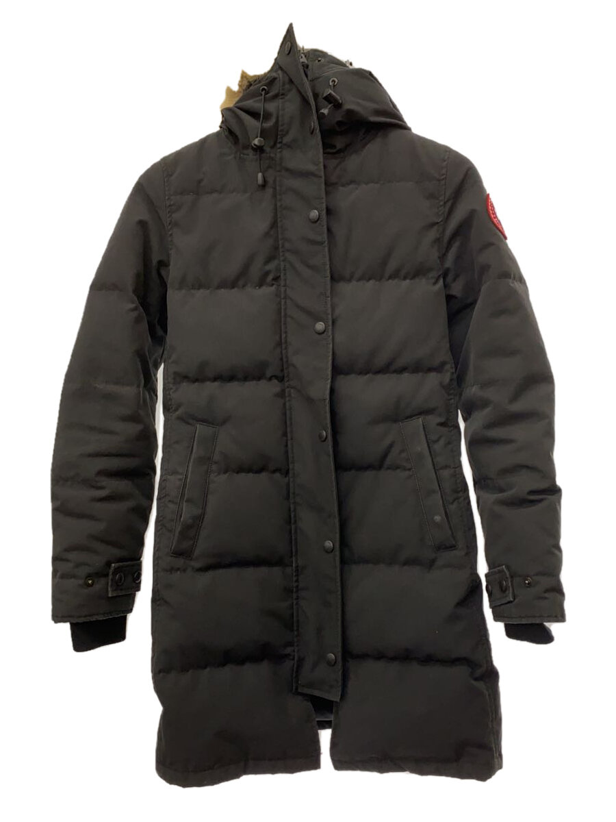 【中古】CANADA GOOSE◆ロングダウンジャケット/M/ナイロン/BLK/無地/2302JL//【レディース御召しもの】