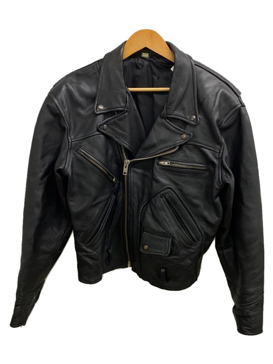 【中古】HARLEY DAVIDSON◆ダブルライダースジャケット/--/レザー/BLK/無地//【メンズウェア】|2nd STREET 店