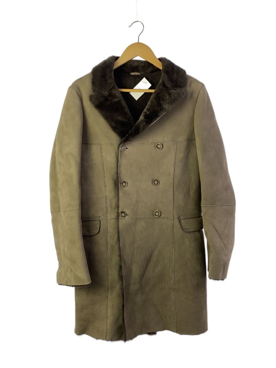【中古】EMMETI◆ムートンコート/44/羊革/BRW【メンズウェア】