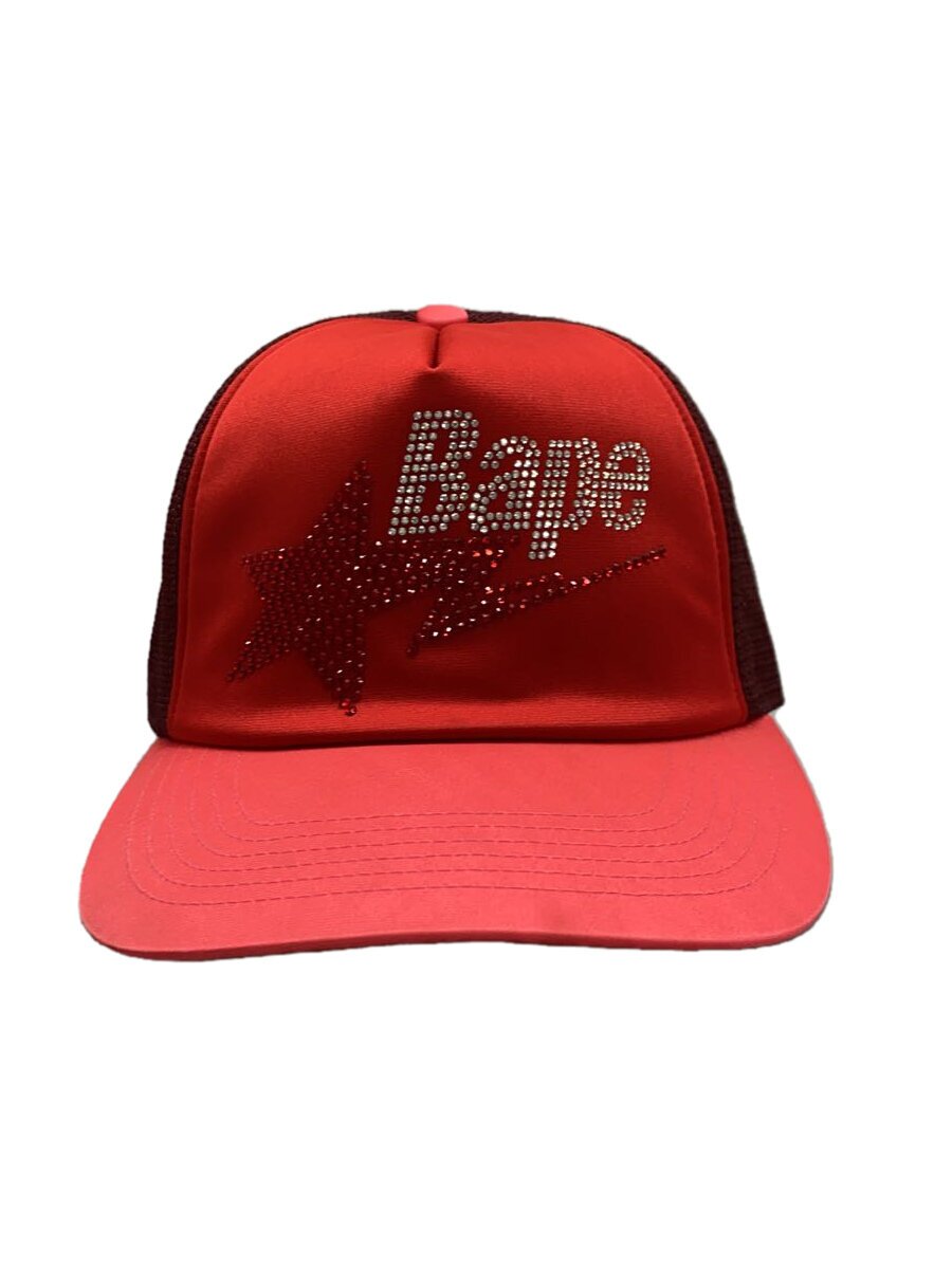【中古】A BATHING APE◆旗がしら/FREE/ポリエステル/RED/スワロ/メンズ【服飾雑貨他】