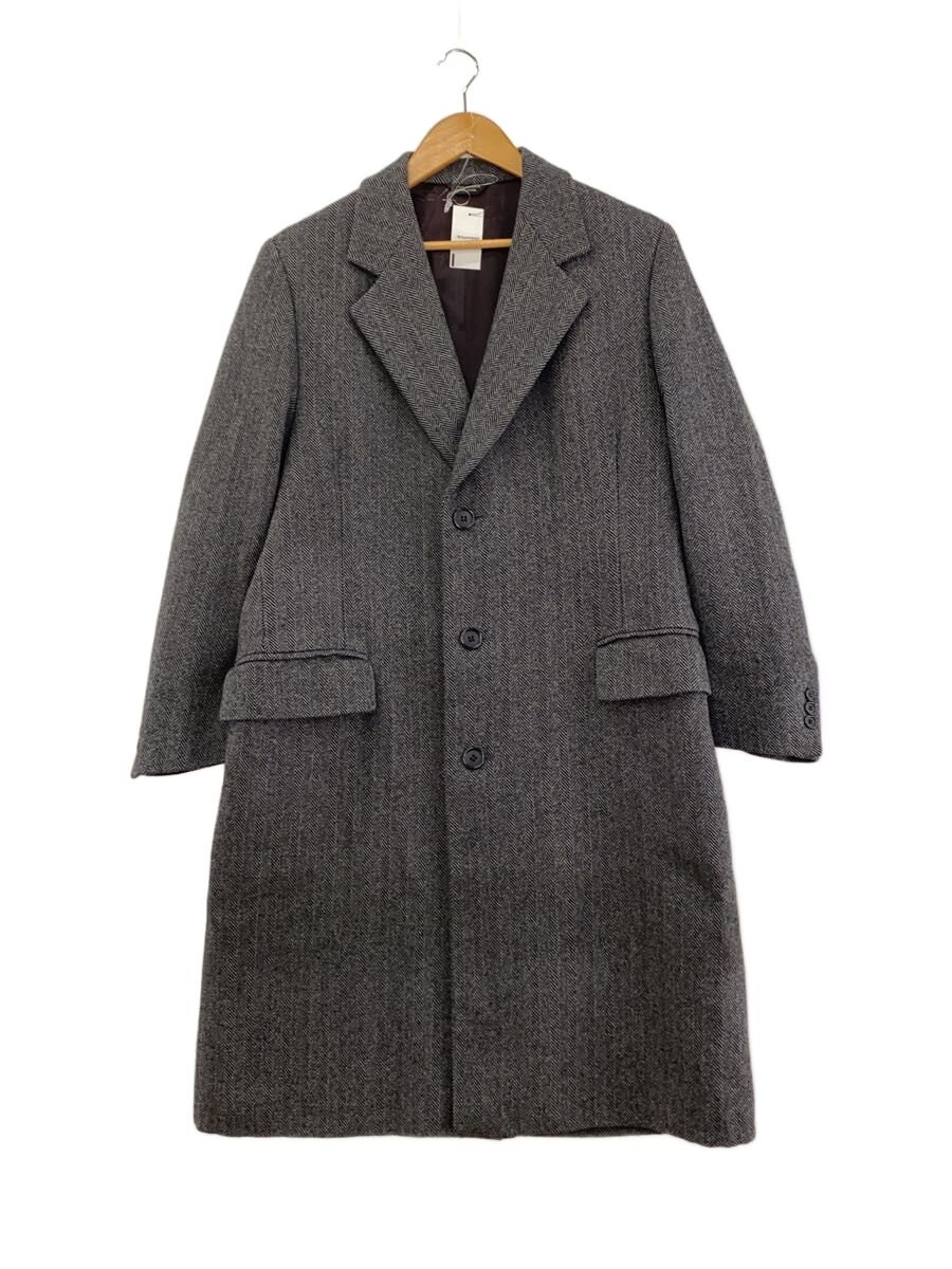 【中古】THE ENFIELD COAT/usa製/杉綾模様/チェスターコート/--/羊毛/GRY//【メンズウェア】