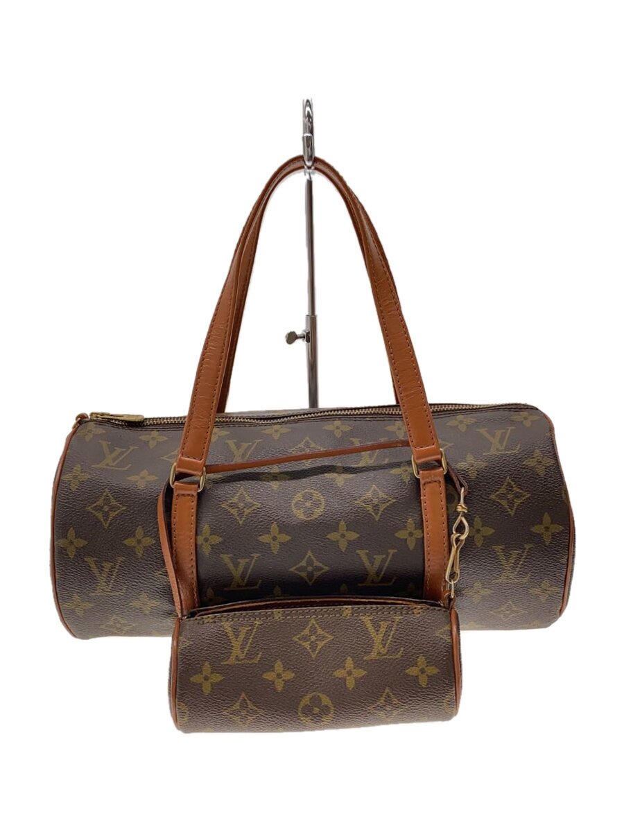 【中古】LOUIS VUITTON◆1)パピヨン30_モノグラム・帆布_BRW/PVC/BRW/モノグラム【御徒面子】