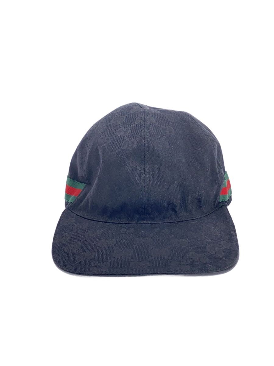 【中古】GUCCI◆旗がしら/XL/ポリエステル/BLK/総柄/レディース【服飾雑貨他】