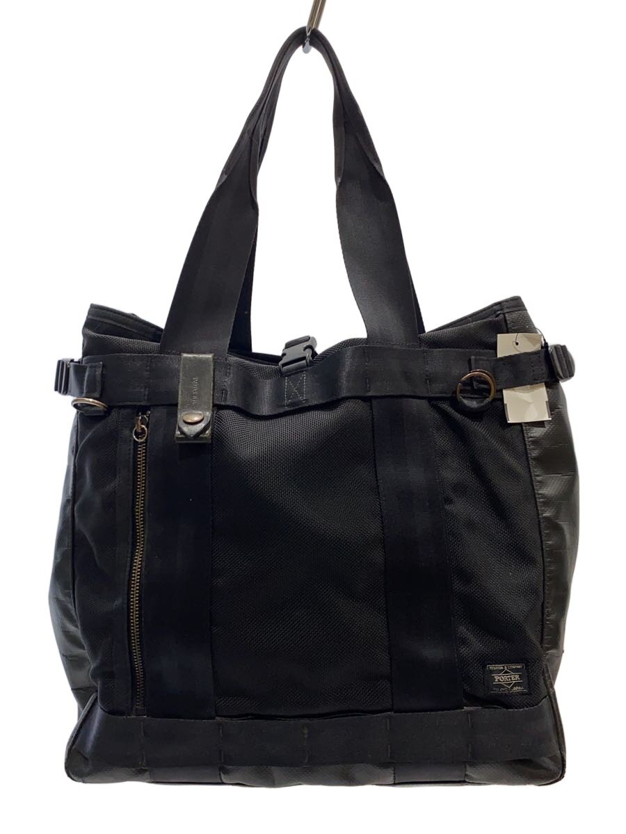 【中古】PORTER◆トートバッグ/ナイロン/BLK【御徒面子】