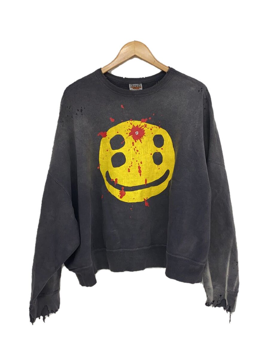【中古】SAINT MICHAEL◆CP_CREW SWEAT/S/綿織物/GRY/無地/ys1-000-c06【メンズウェア】