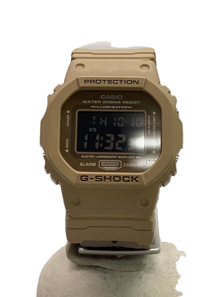 【中古】CASIO◆石英ウオッチ/デジタル/--/BEG【服飾雑貨他】