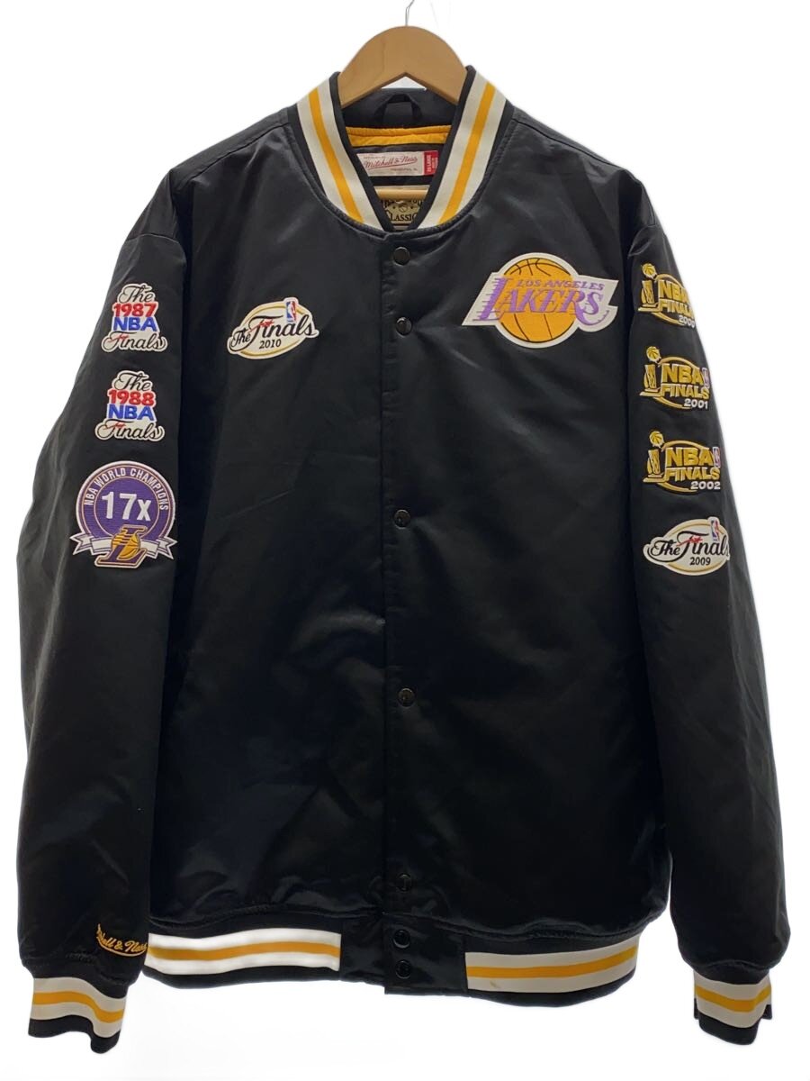 【中古】mitchell\u0026ness◆スタジャン/XXL/ポリエステル/BLK/OJBF3232-LAL【メンズウェア】
