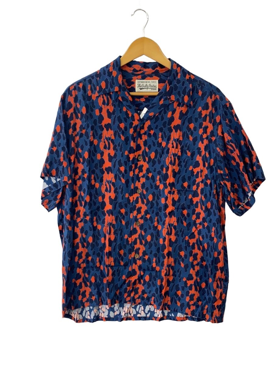 【中古】WACKO MARIA◆半袖プルオーバー/M/人絹/NVY/総柄//【メンズウェア】