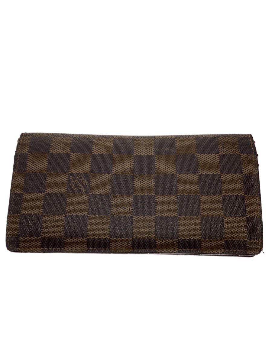 【中古】LOUIS VUITTON◆ポルト・フォイユ・ブラザ_ダミエ・エベヌ/PVC/BRW/メンズ【服飾雑貨他】｜2ｎｄ STREET 店