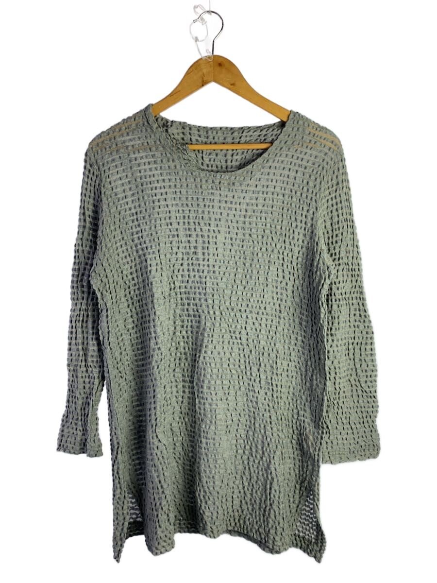 【中古】ISSEY MIYAKE◆長袖カットソー/2/羊毛/GRY/HA63FT542【レディース御召しもの】