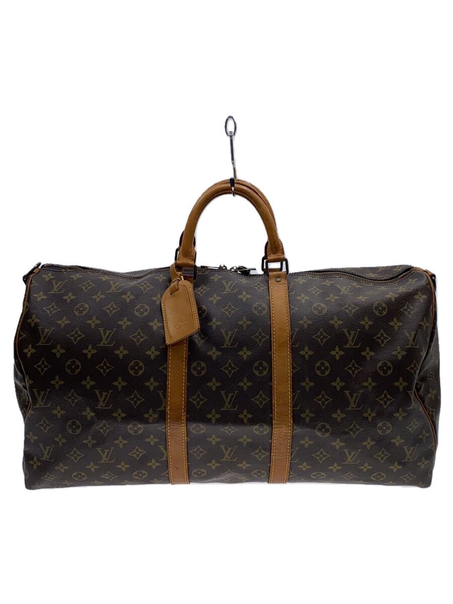 【中古】LOUIS VUITTON◆キーポル・バンドリエール55_モノグラム・帆布/PVC/BRW/総柄【御徒面子】