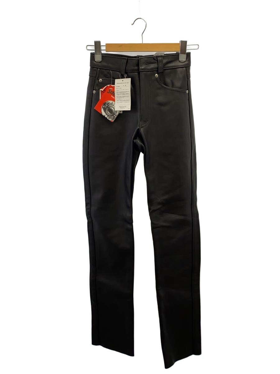 【中古】Schott◆なめし革ズボン下/26/牛皮/黒いこと/無地/5017-01/? NULL ?【レディースお召しもの】