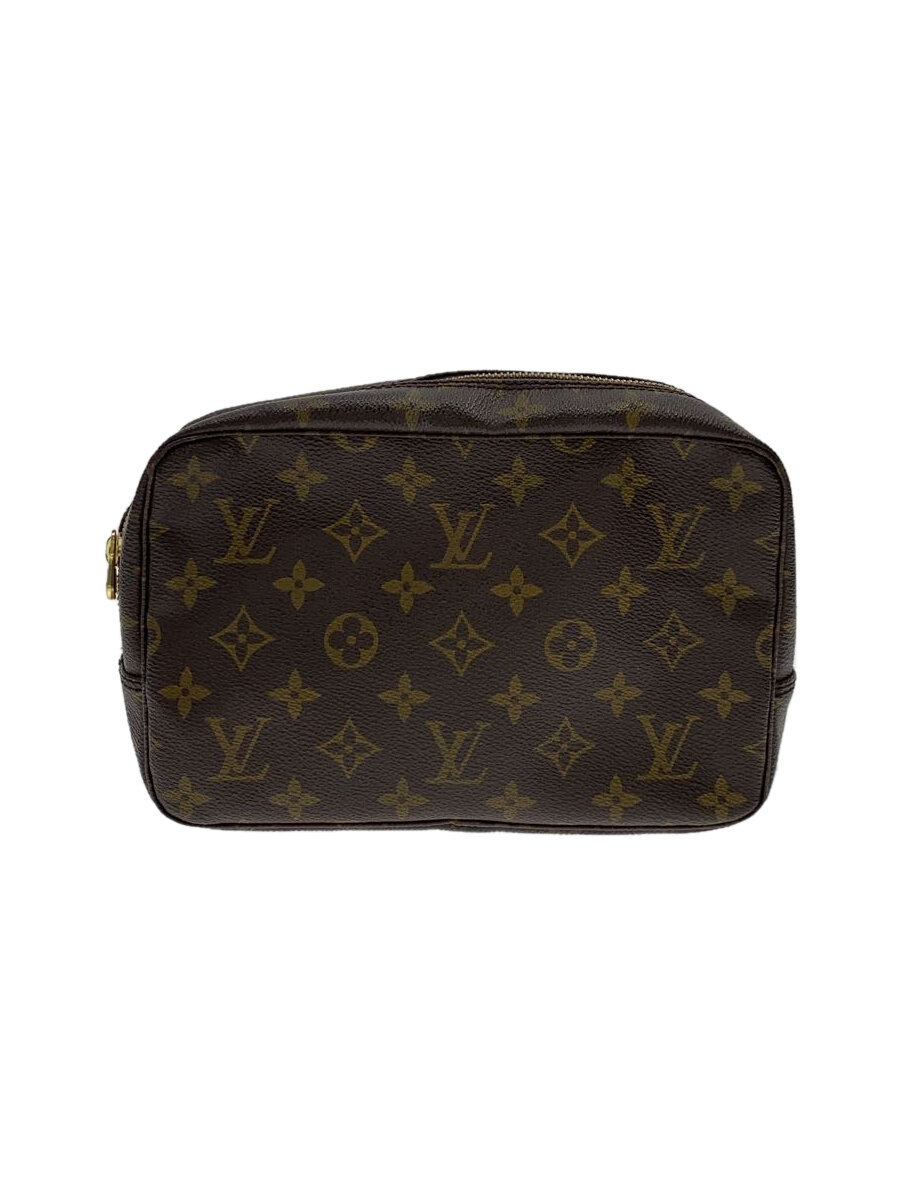 【中古】LOUIS VUITTON◆トゥルース・トワレット23_モノグラム・帆布_BRW/PVC/BRW//【御徒面子】